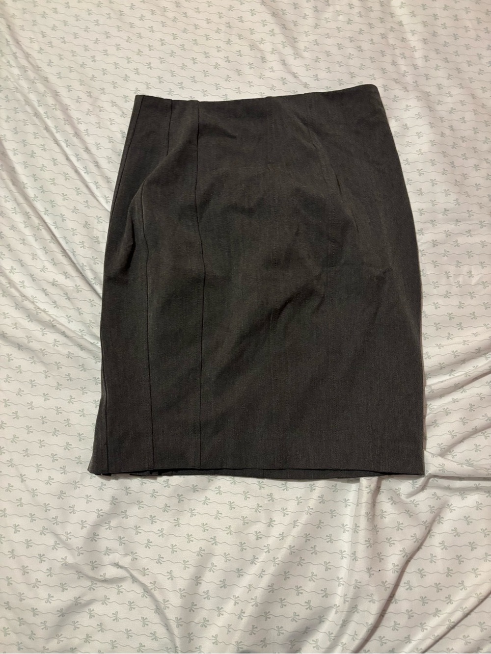 Classic Dark Gray Pencil Skirt - Brand Unspecified